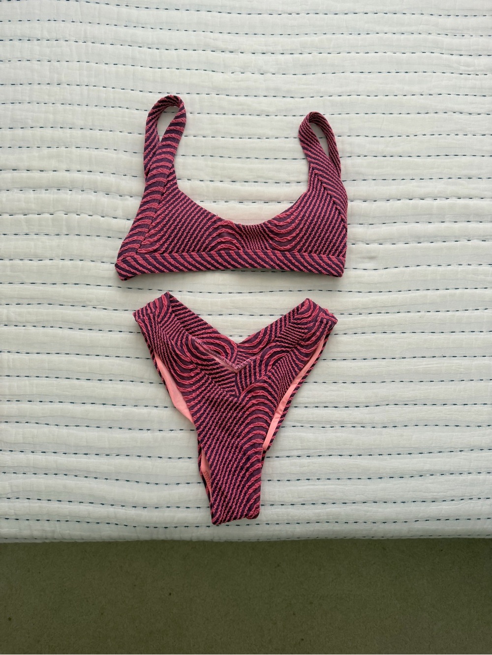 Pink Wave one one swim bikini set